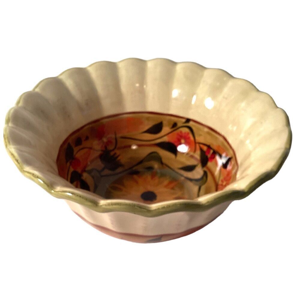 Certified International Sunflower 9" Mixing Bowl Margret Le Van Design Scalloped